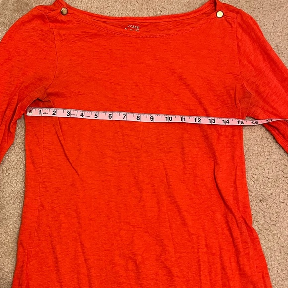 Orange JCrew Boatneck Long sleeve Painters T-shirt - Picture 8 of 8